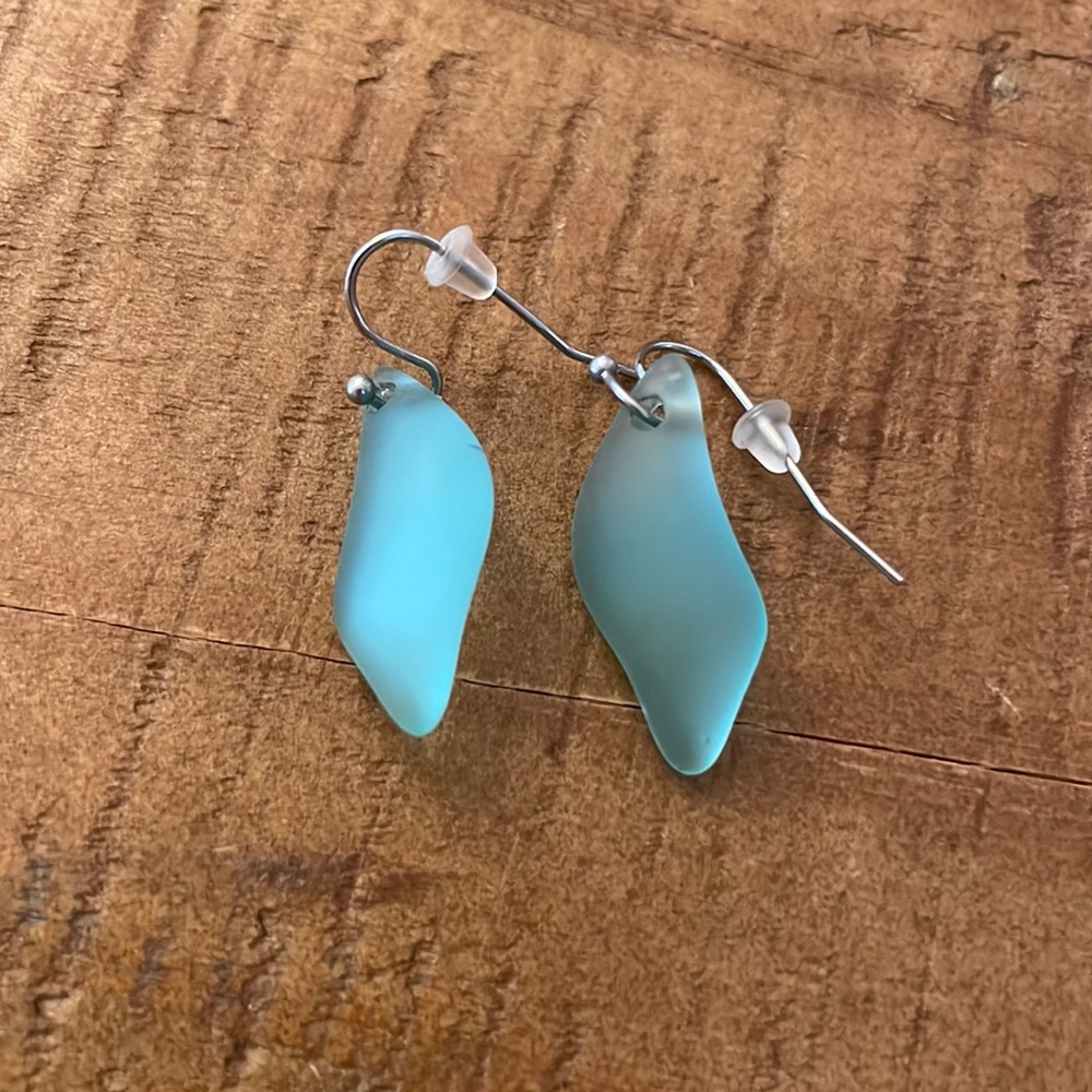 Seafoam Sea Glass Earrings